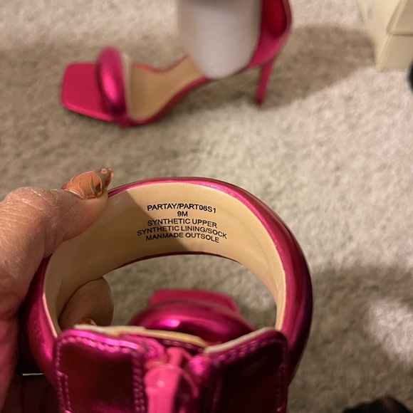 Steve Madden Partay Women's Pink High Heel Sandals - Picture 6 of 6